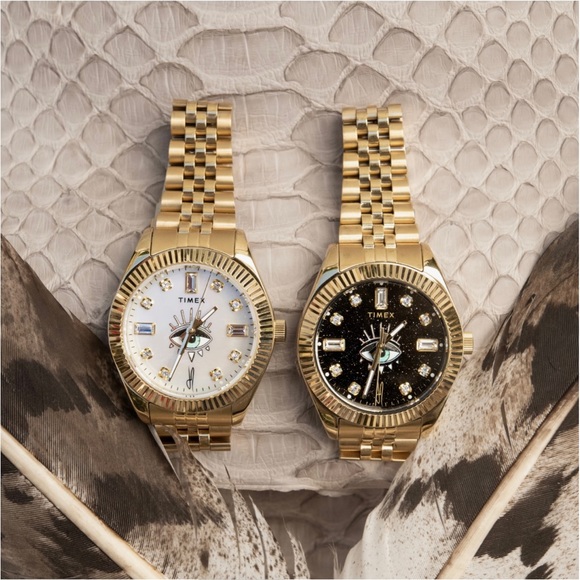 MOTHER OF PEARL WATCH TIMEX - Picture 1 of 4